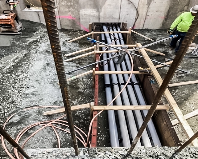 A duct bank installation