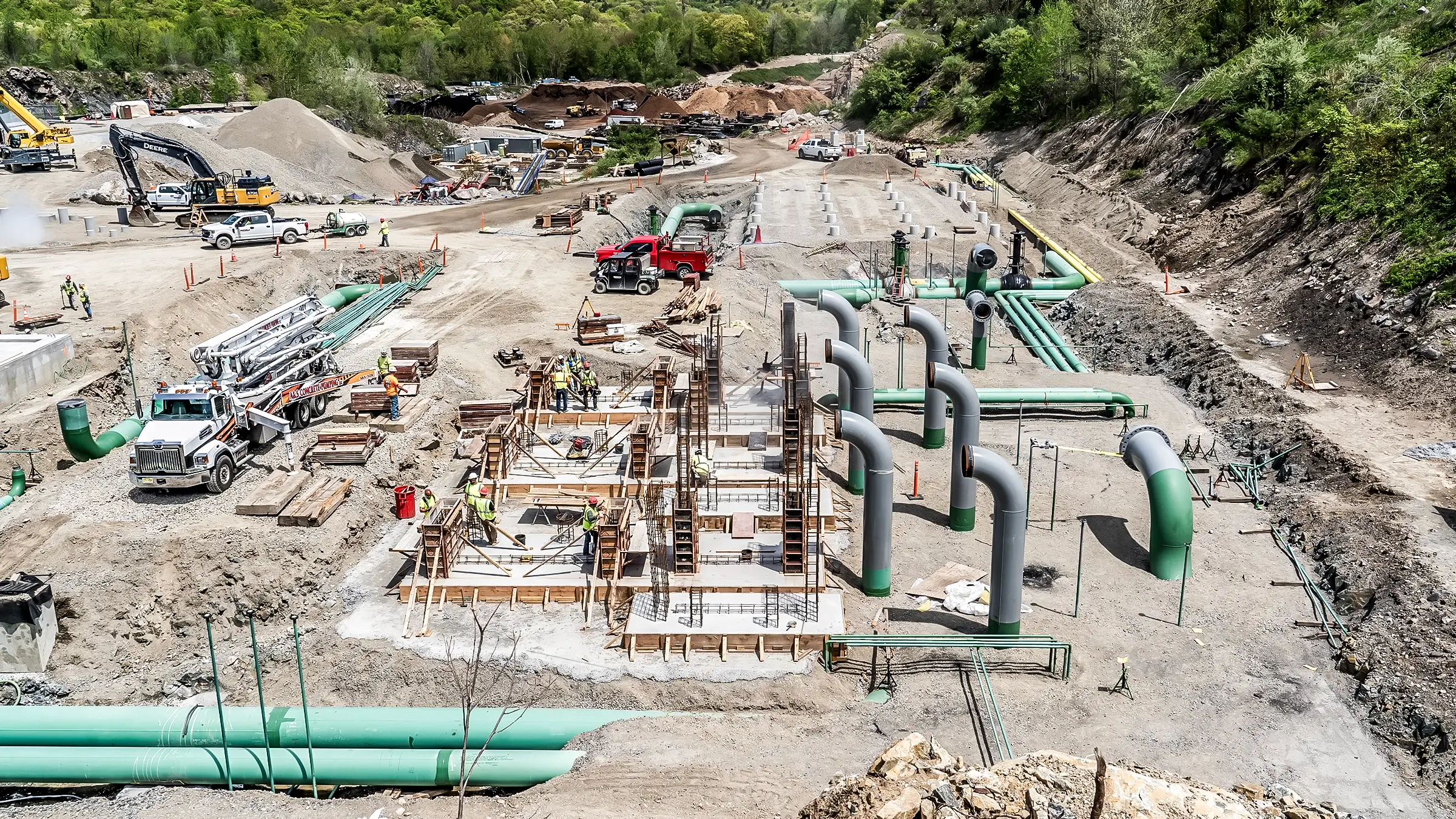 Compressor station 327 in a rock quarry.