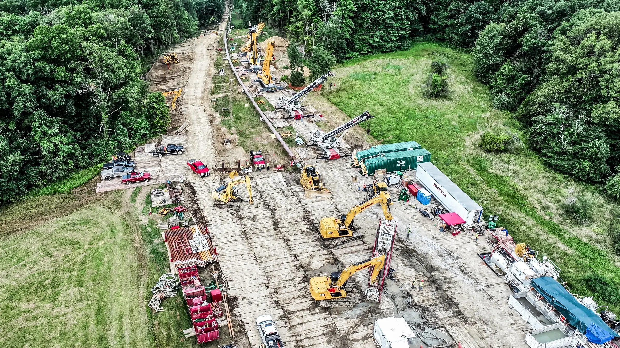 A large HDD project worksite.